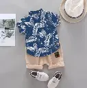 Ensemble 2 pièces été, chemise à manches courtes et shorts bébé