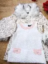Ensemble 3 pièces Chic pour Fille - Veste Tweed, Robe et Béret Assortis - Élégance et Confort