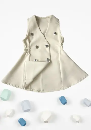 Robe fille sans manche - fabrication Italienne, Qualité premium